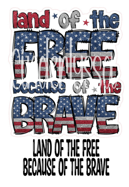 Land Of The Free Because Of The Brave Cardstock Silicone Mold, Aroma Bead Molds, Premium Cardstock