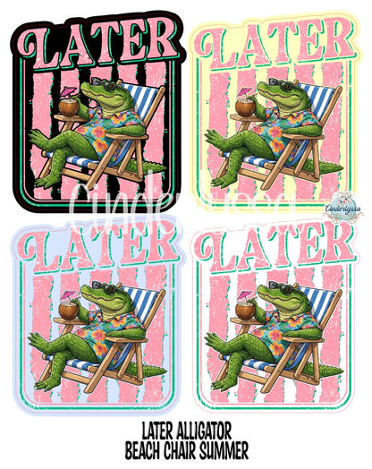 Later Alligator Beach Chair Summer Cardstock Silicone Mold, Aroma Bead Molds, Premium Cardstock Images