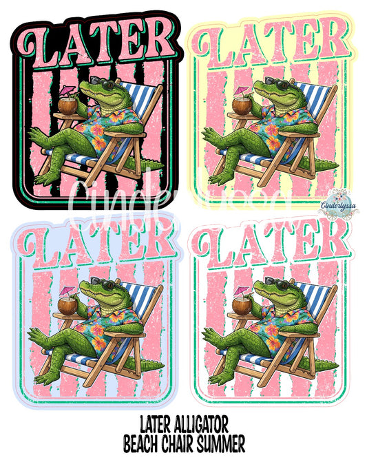 Later Alligator Beach Chair Summer Cardstock Silicone Mold, Aroma Bead Molds, Premium Cardstock Images
