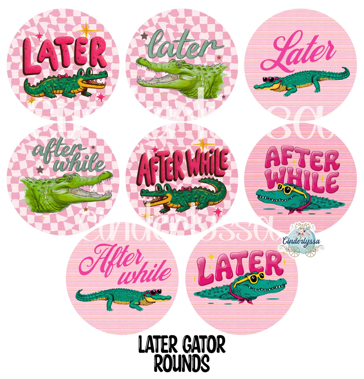2 inch Round Later Gator Cardstock Only for freshies Cardstock Silicone Mold, Premium Cardstock Images - NO MOLD