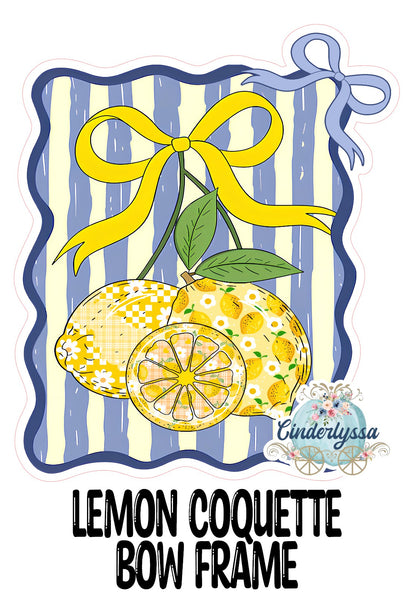 Lemon Coquette Bow Frame for Cardstock Silicone Mold, Aroma Bead Molds, Premium Cardstock Images