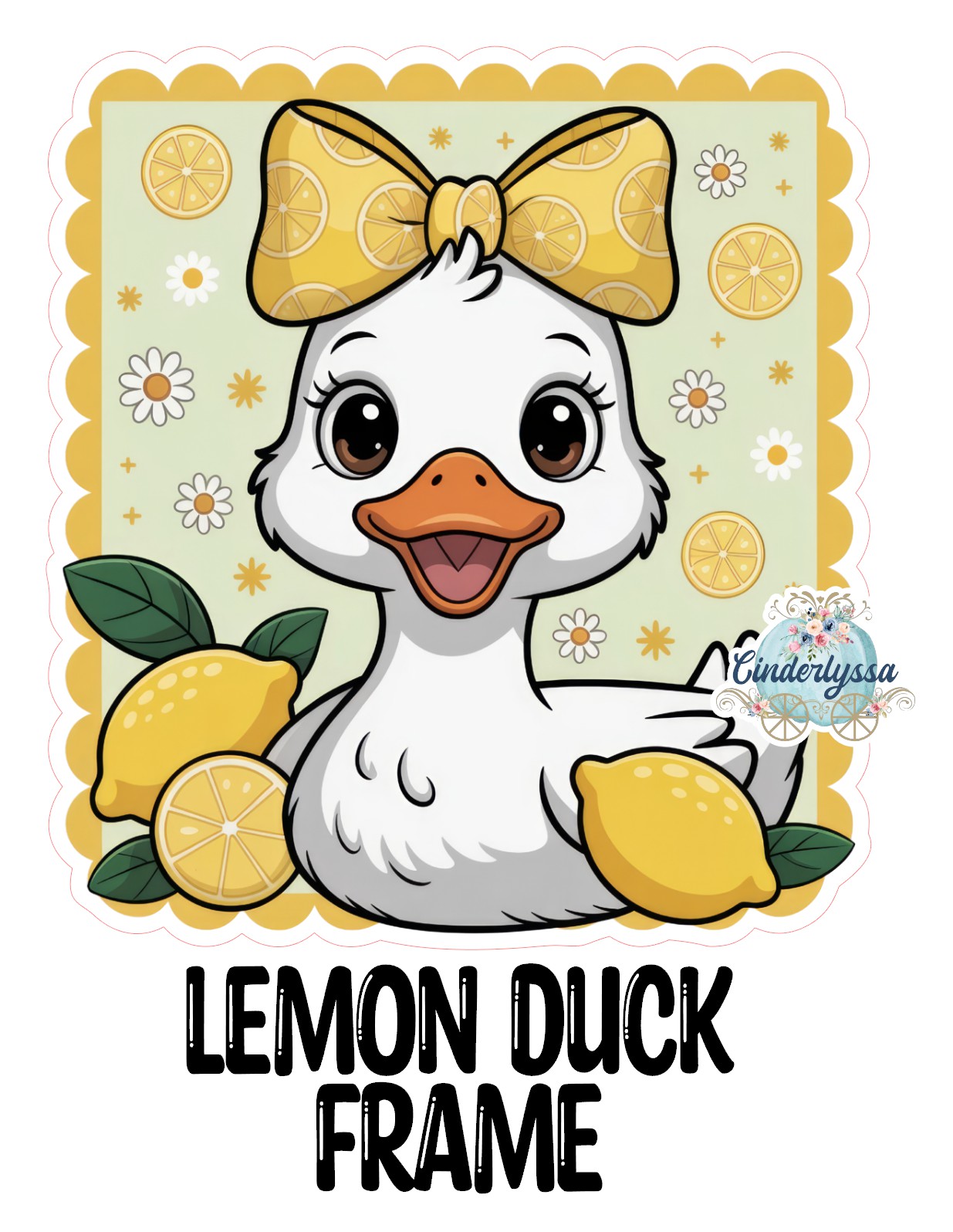 Lemon Duck Frame for Cardstock Silicone Mold, Aroma Bead Molds, Premium Cardstock Images