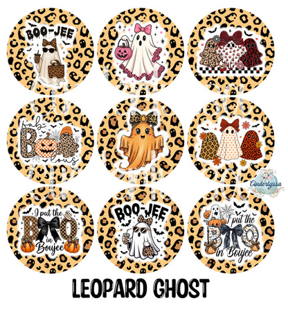 3.75 inch Round: Leopard Ghost for Cardstock Silicone Mold, for Aroma Bead Molds, Premium Cardstock Images