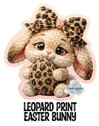 Leopard Print Easter Bunny Cardstock Silicone Mold, Aroma Bead Molds, Premium Cardstock Images