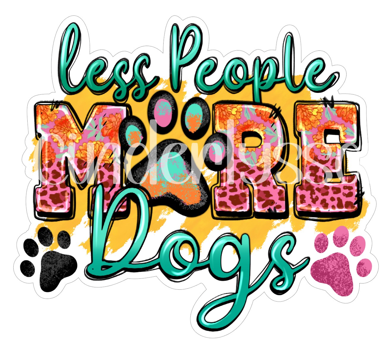 Less People More Dogs Cardstock Silicone Mold, Aroma Bead Molds, Premium Cardstock Images