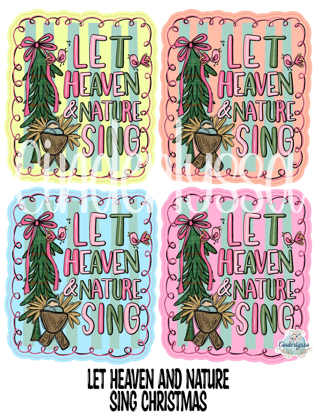 Let Heaven and Nature Sing Christmas Cardstock Silicone Mold, Aroma Bead Molds, Premium Cardstock Images