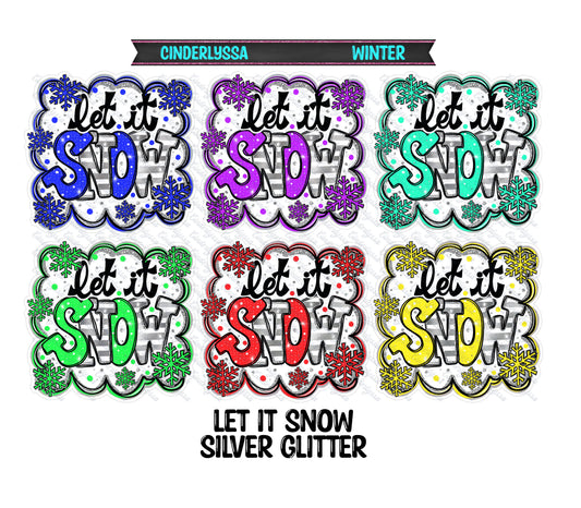 Let It Snow Silver Glitter Cardstock Silicone Mold, Aroma Bead Molds, Premium Cardstock Images, Car Freshies