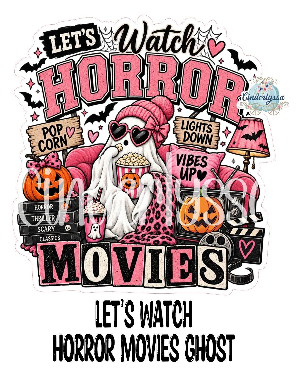 Let's Watch Horror Movies Ghost Cardstock Silicone Mold, Aroma Bead Molds, Premium Cardstock Images