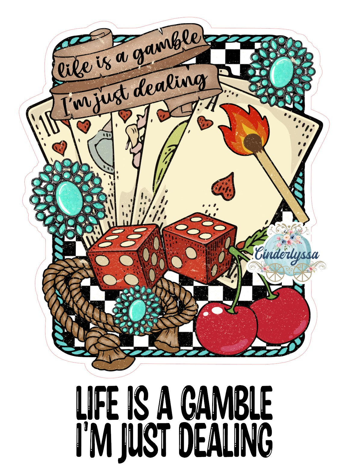 Life Is a Gamble I'm Just Dealing Cardstock Silicone Mold, Aroma Bead Molds, Premium Cardstock Images