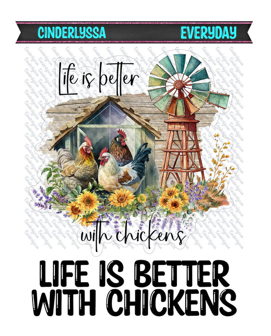 Life is Better With Chickens Cardstock Silicone Mold, Aroma Bead Molds, Premium Cardstock Images