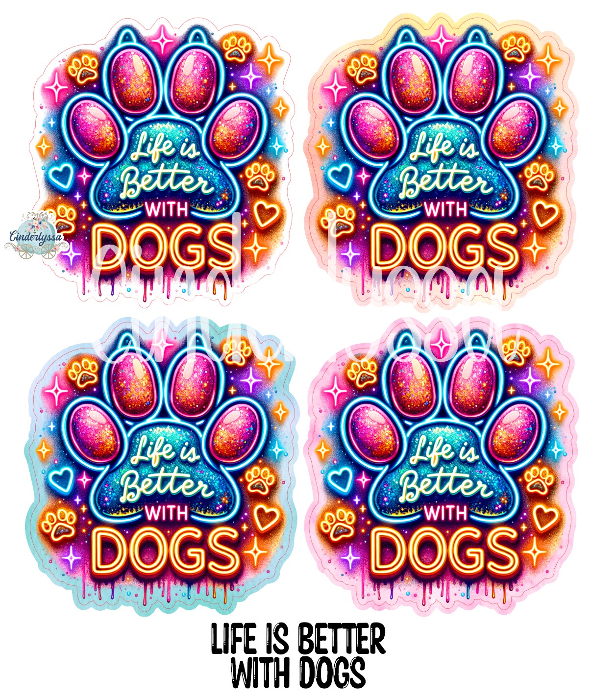Life Is Better With Dogs Cardstock Silicone Mold, Aroma Bead Molds, Premium Cardstock Images