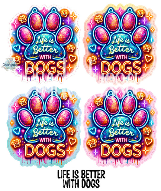 Life Is Better With Dogs Cardstock Silicone Mold, Aroma Bead Molds, Premium Cardstock Images