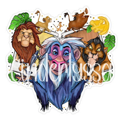 Lion King Collage Cardstock Silicone Mold, Aroma Bead Molds, Premium Cardstock Images