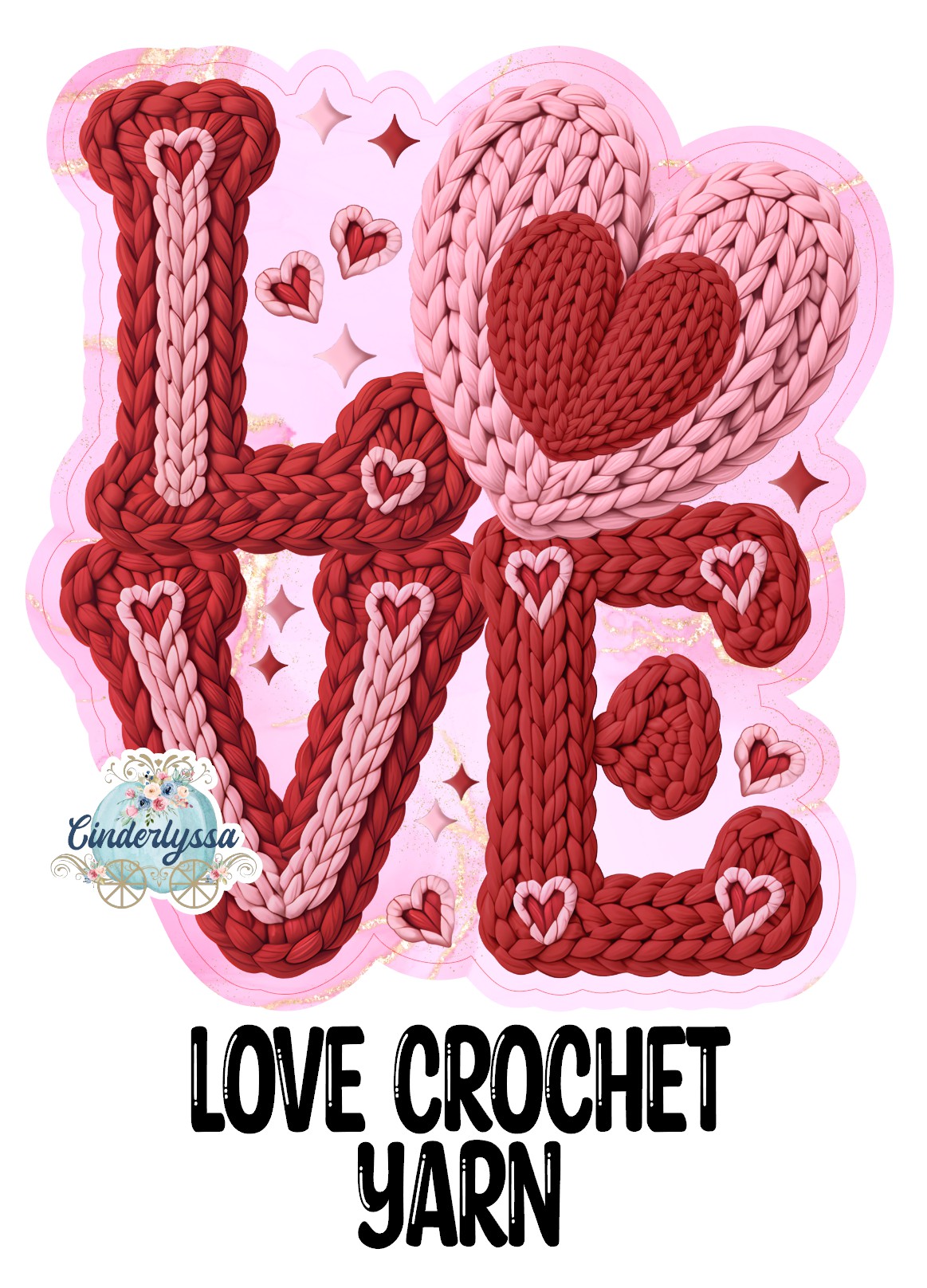 Love Crochet Yarn Cardstock Silicone Mold, Aroma Bead Molds, Premium Cardstock Images