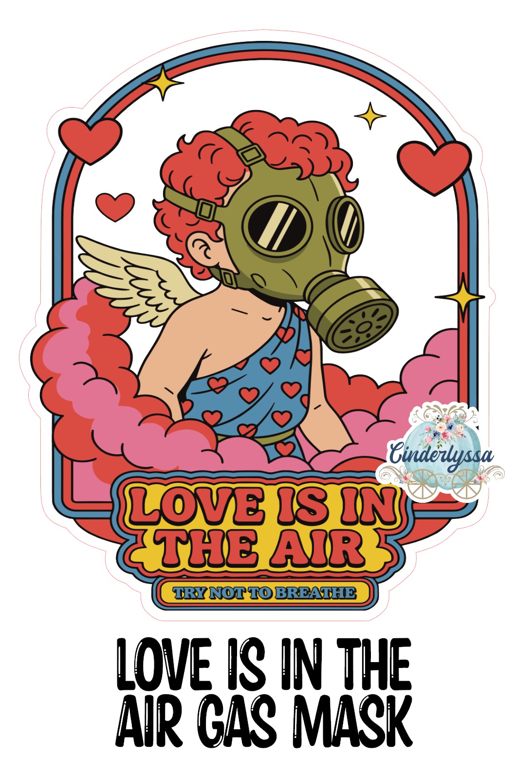 Love Is In The Air Gas Mask Cardstock Silicone Mold, Aroma Bead Molds, Premium Cardstock Images