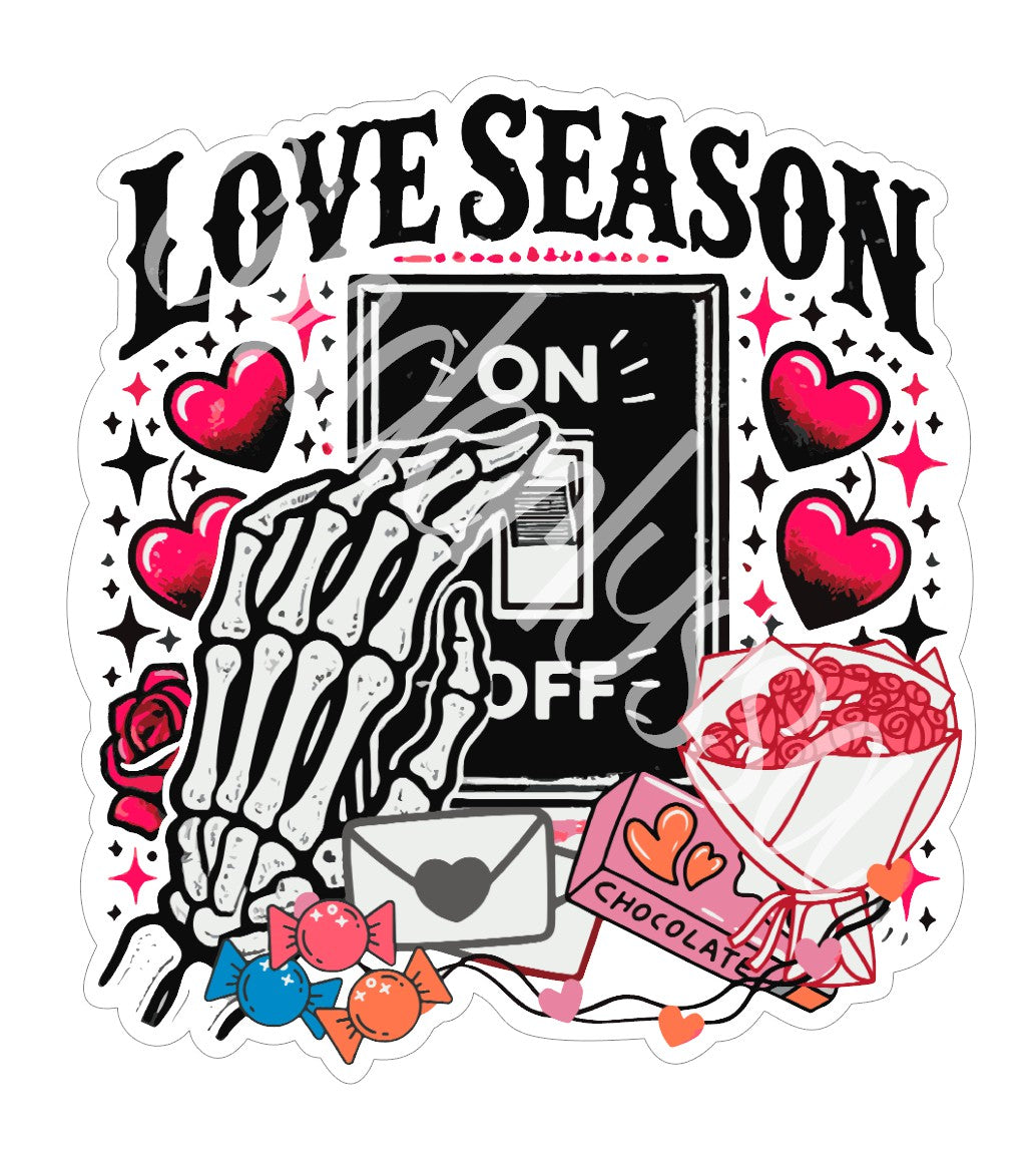 Love Season Switch Skellie Valentine Cardstock Silicone Mold, Aroma Bead Molds