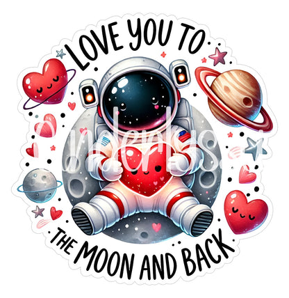 Love You To The Moon and Back Spaceman Cardstock Silicone Mold, Aroma Bead Molds, Premium Cardstock Images