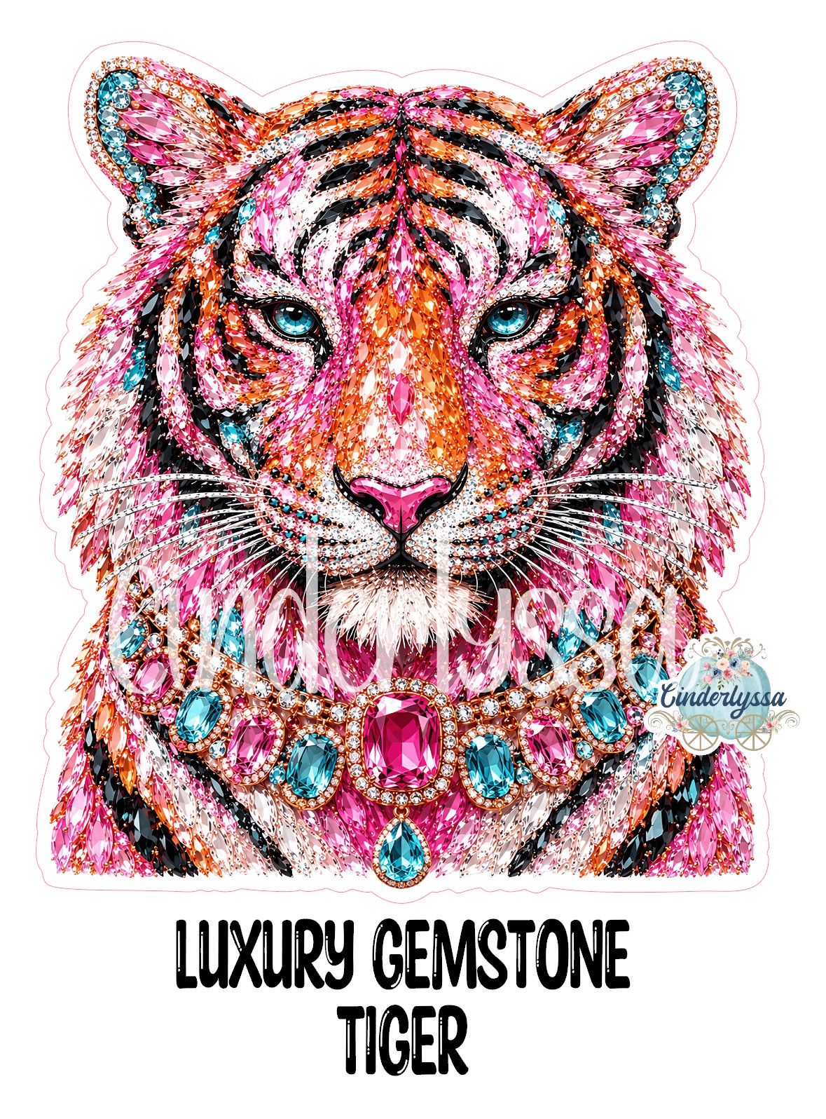 Luxury Gemstone Tiger Cardstock Silicone Mold, Aroma Bead Molds, Premium Cardstock Images