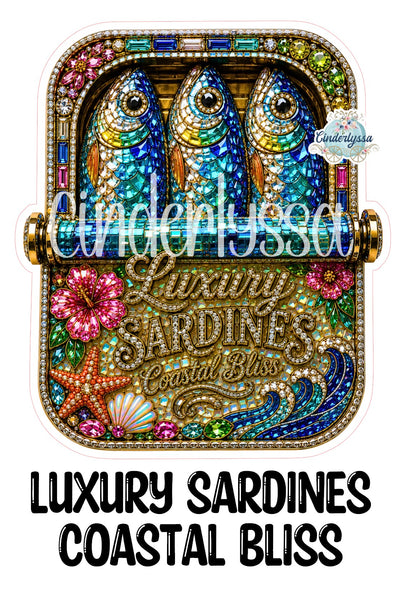 Luxury Sardines Coastal Bliss Cardstock Silicone Mold, Aroma Bead Molds, Premium Cardstock Images