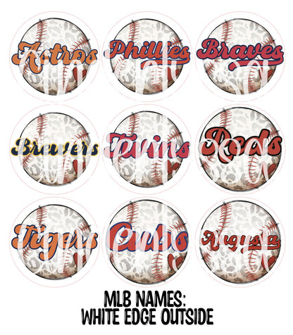 2.5 inch Round MLB Names Cardstock Only for freshies: Cardstock Silicone Mold, Premium Cardstock Images - NO MOLD