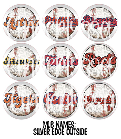 2.5 inch Round MLB Names Cardstock Only for freshies: Cardstock Silicone Mold, Premium Cardstock Images - NO MOLD