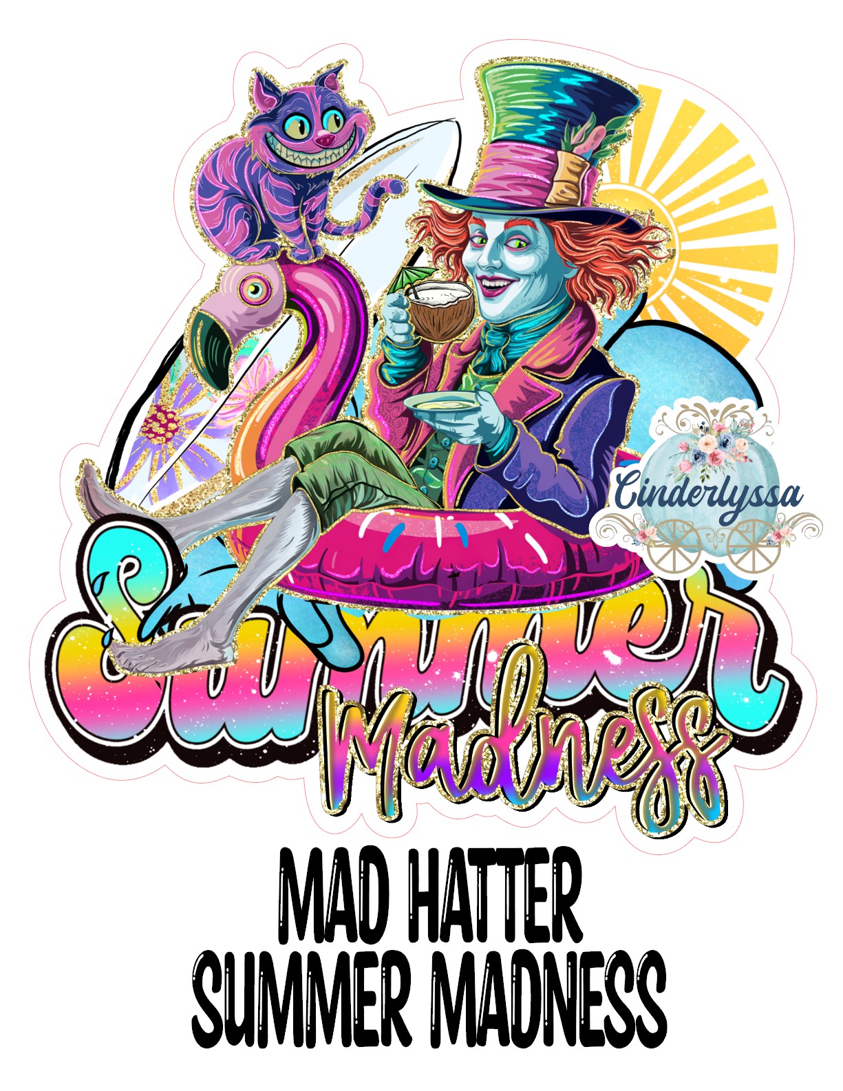 Mad Hatter Summer Madness Cardstock Silicone Mold, Aroma Bead Molds, Premium Cardstock Images