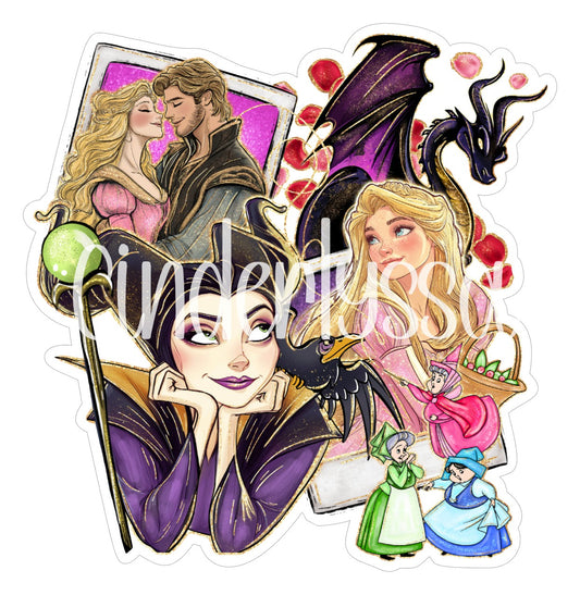 Maleficent Collage Cardstock Silicone Mold, Aroma Bead Molds, Premium Cardstock Images