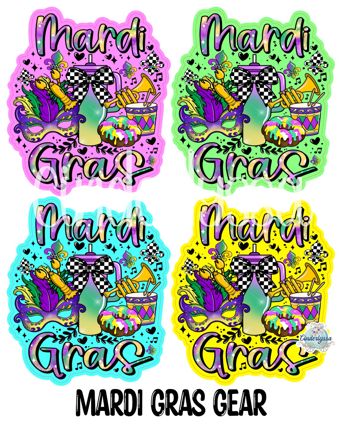 Mardi Gras Gear Cardstock Silicone Mold, Aroma Bead Molds, Premium Cardstock Images