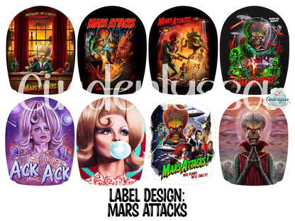 Label Design: Mars Attacks! Cardstock Silicone Mold, Aroma Bead Molds, Car Freshies, Premium Cardstock Images