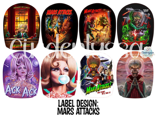 Label Design: Mars Attacks! Cardstock Silicone Mold, Aroma Bead Molds, Car Freshies, Premium Cardstock Images