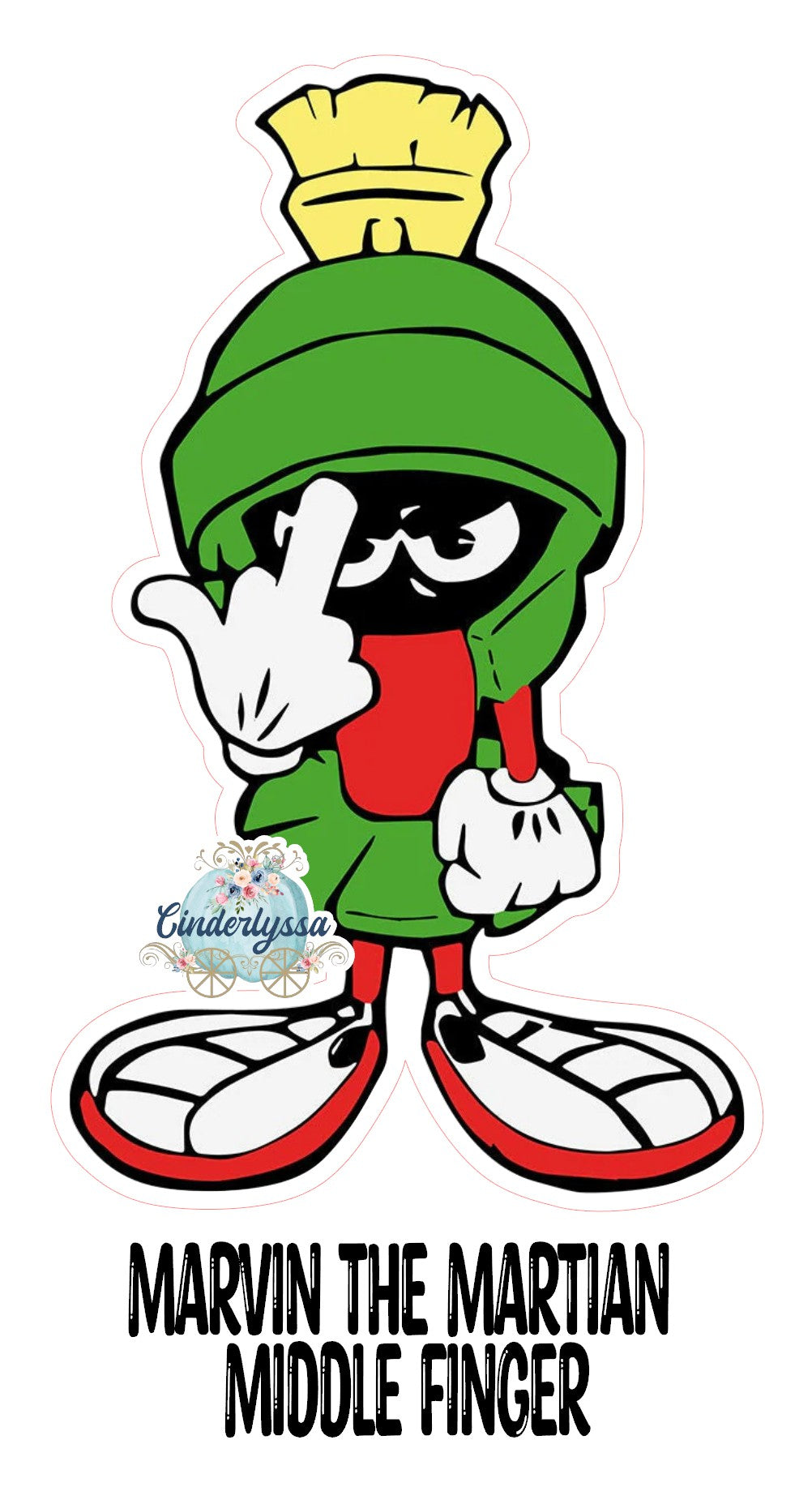 Marvin The Martian Middle Finger Cardstock Silicone Mold, Aroma Bead Molds, Car Freshies, Premium Cardstock Images