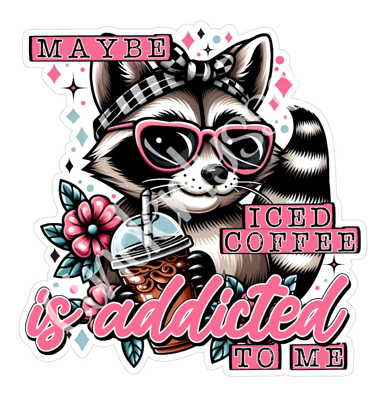 Maybe Iced Coffee Is Addicted To Me Cardstock Silicone Mold, Aroma Bead Molds, Premium Cardstock Images