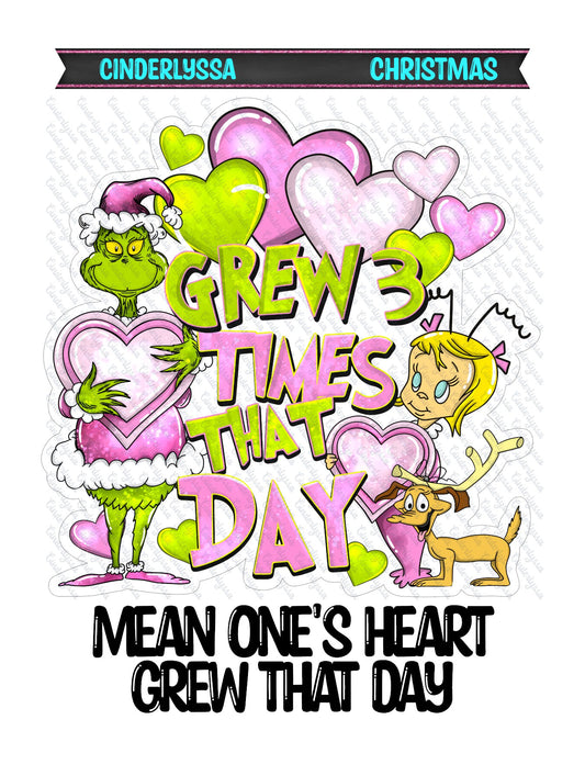 Mean One's Heart Grew That Day with Cindy Lou and Max Cardstock Silicone Mold, Aroma Bead Molds, Premium Cardstock
