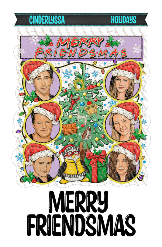 Merry Friendsmas Cardstock Silicone Mold, Aroma Bead Molds, Premium Cardstock Images, Car Freshies