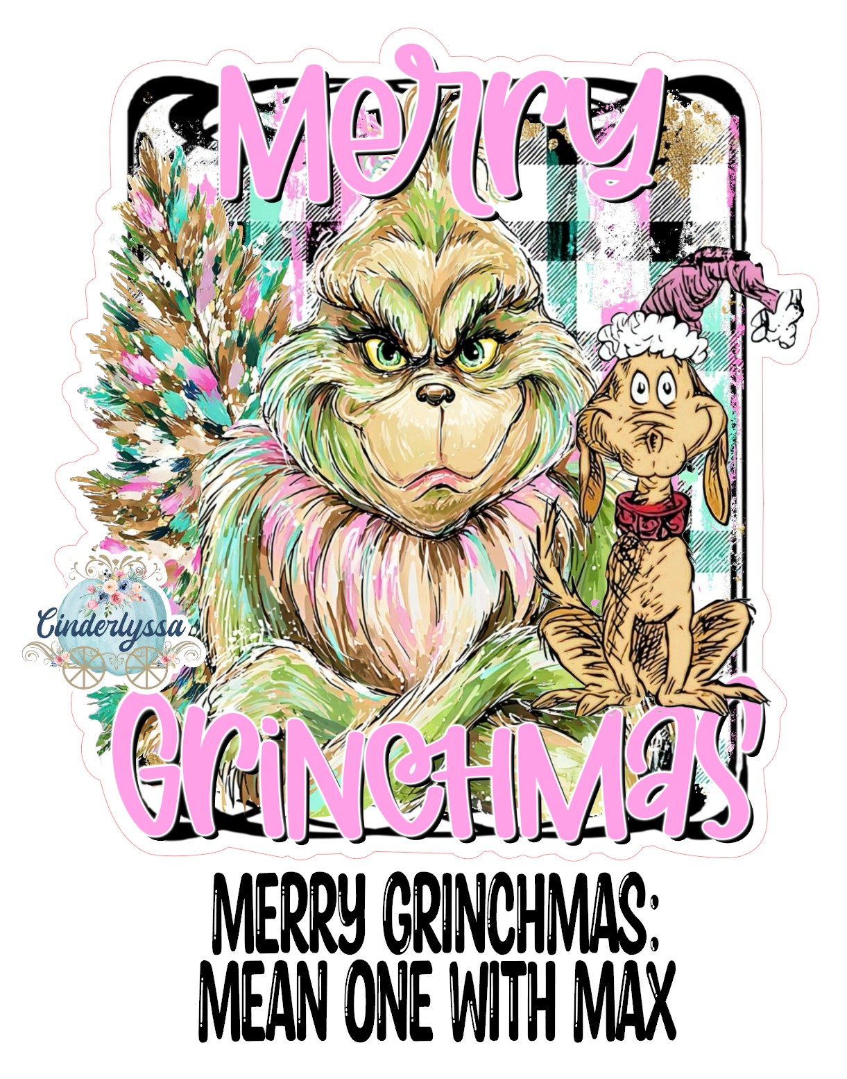 Merry Grinchmas: Mean One with Max Cardstock Silicone Mold, Aroma Bead Molds, Car Freshies, Premium Cardstock Images