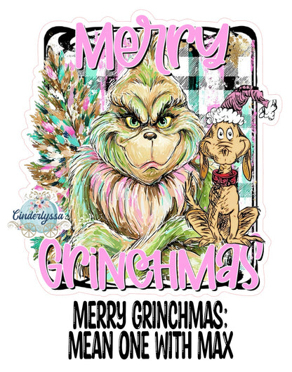 Merry Grinchmas: Mean One with Max Cardstock Silicone Mold, Aroma Bead Molds, Car Freshies, Premium Cardstock Images