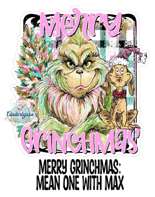 Merry Grinchmas: Mean One with Max Cardstock Silicone Mold, Aroma Bead Molds, Car Freshies, Premium Cardstock Images