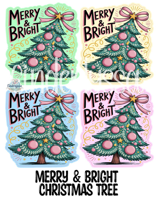 Merry & Bright Christmas Tree for Cardstock Silicone Mold, Aroma Bead Molds, Premium Cardstock Images