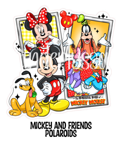 Mickey and Friends Polaroids Cardstock Silicone Mold, Aroma Bead Molds, Premium Cardstock Images