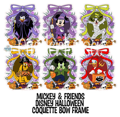 Disney Halloween Coquette Bow Frame Cardstock Silicone Mold, Aroma Bead, Car Fresh Mold, Premium Cardstock Images