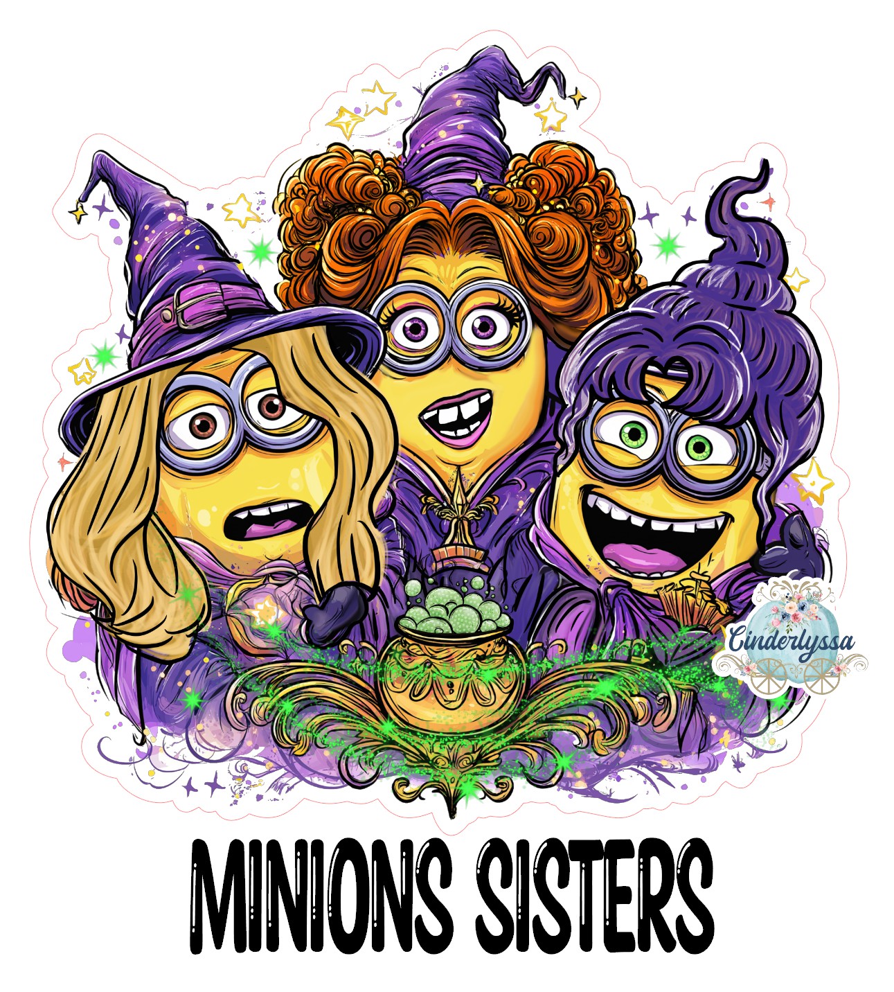 Minions Sisters: Hocus Pocus Cardstock Silicone Mold, Aroma Bead Molds, Premium Cardstock Images