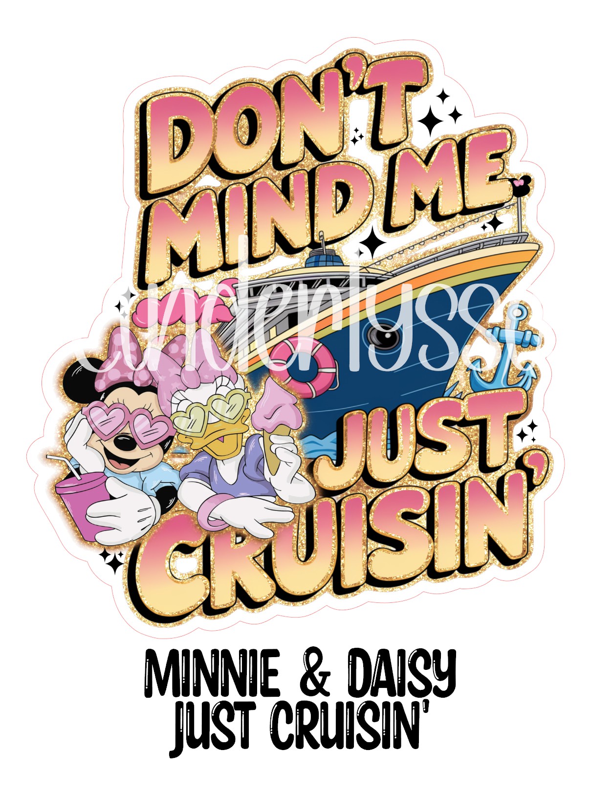 Minnie & Daisy: Just Cruisin' Cardstock Silicone Mold, Aroma Bead Molds, Premium Cardstock Images