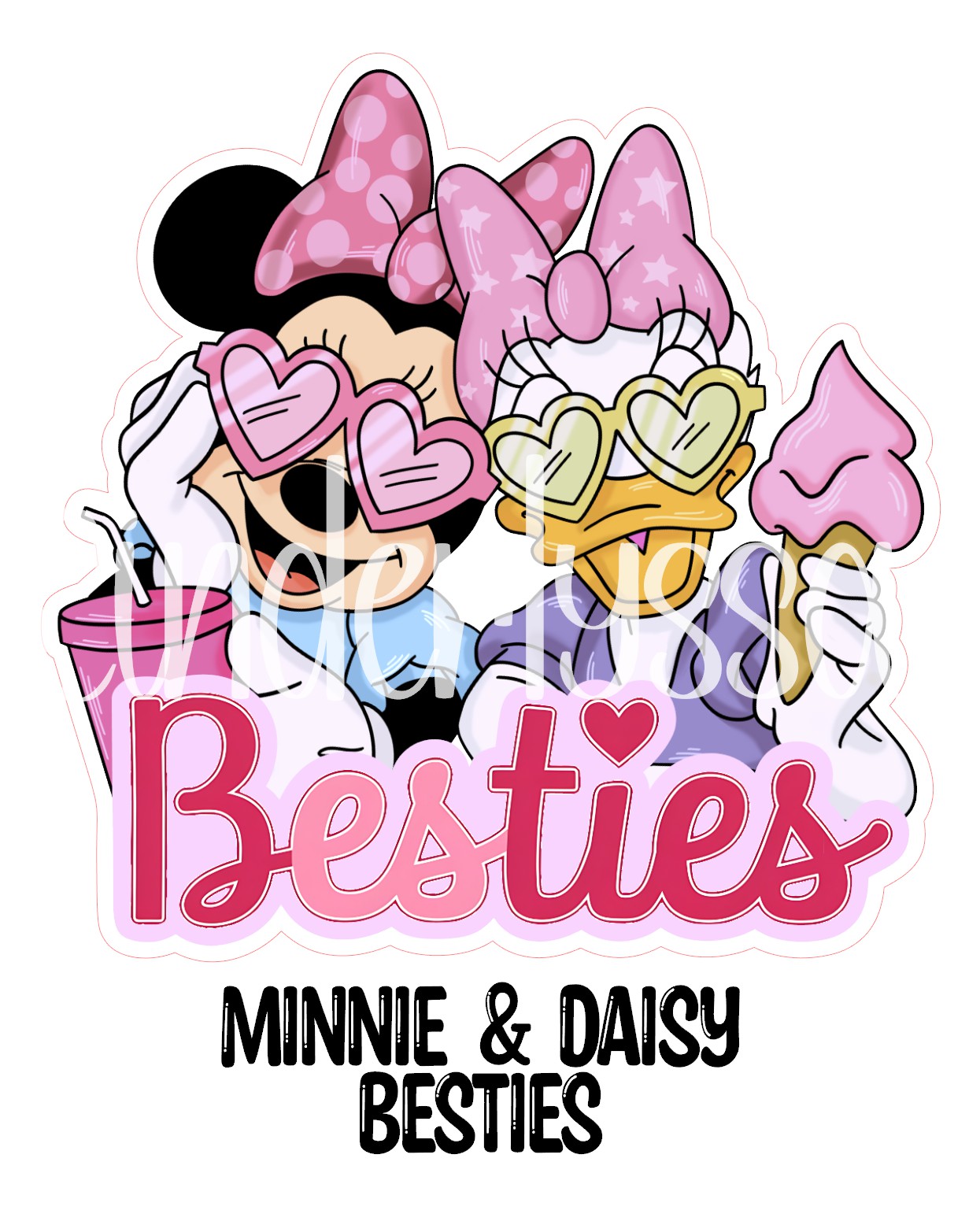 Minnie and Daisy Besties Cardstock Silicone Mold, Aroma Bead Molds, Premium Cardstock Images