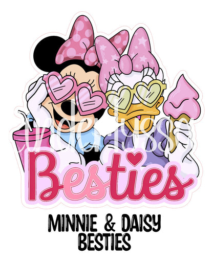 Minnie and Daisy Besties Cardstock Silicone Mold, Aroma Bead Molds, Premium Cardstock Images