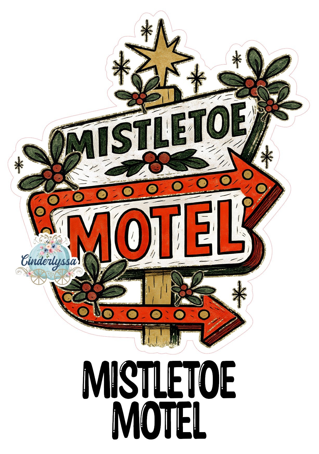 Mistletoe Motel Cardstock Silicone Mold, Aroma Bead Molds, Car Freshies, Premium Cardstock Images