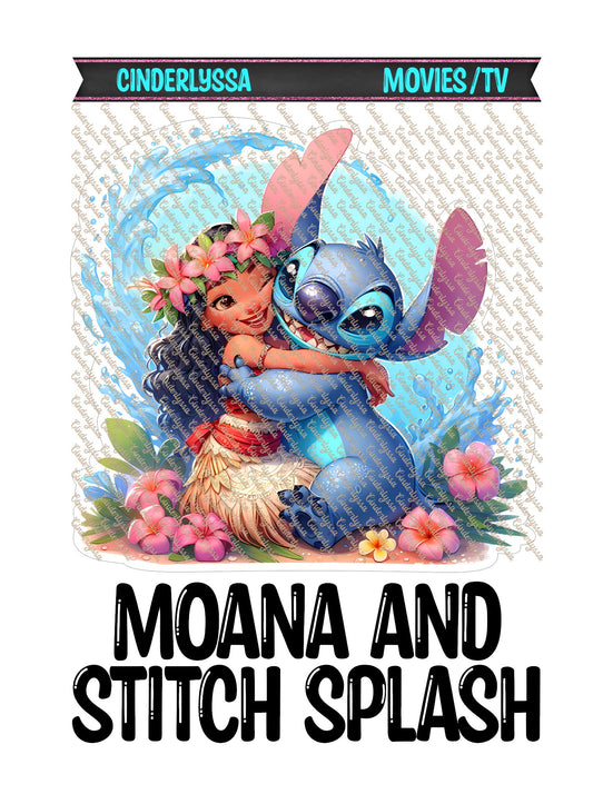 Moana and Stitch Splash for Cardstock Silicone Mold, for Aroma Bead Molds, Premium Cardstock Images