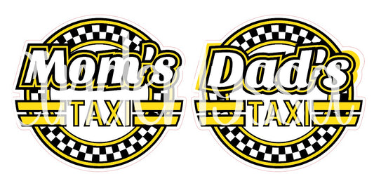 Mom's or Dad's Taxi Sign Cardstock Silicone Mold, Aroma Bead Molds, Premium Cardstock Images