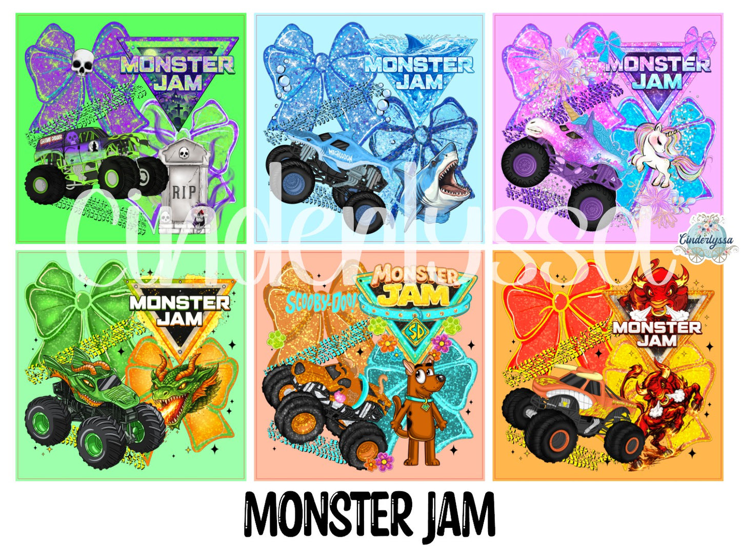 2 inch Square Monster Jam Cardstock Only for freshies - NO MOLD: Aroma Bead Molds, Premium Cardstock Images