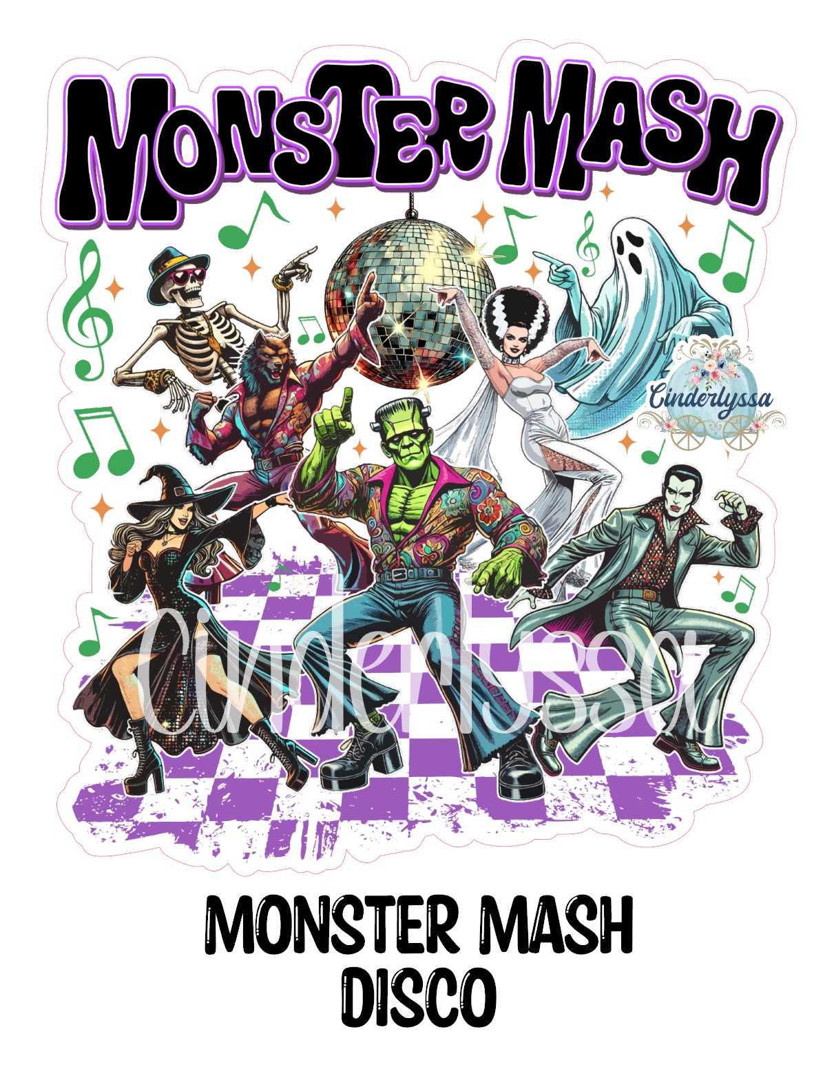 Monster Mash Disco Cardstock Silicone Mold, Aroma Bead Molds, Premium Cardstock Images