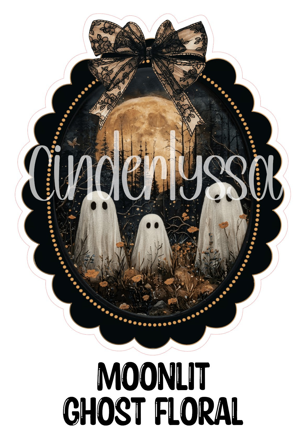 Moonlit Ghosts Floral Cardstock Silicone Mold, Aroma Bead Molds, Car Freshies, Premium Cardstock Images